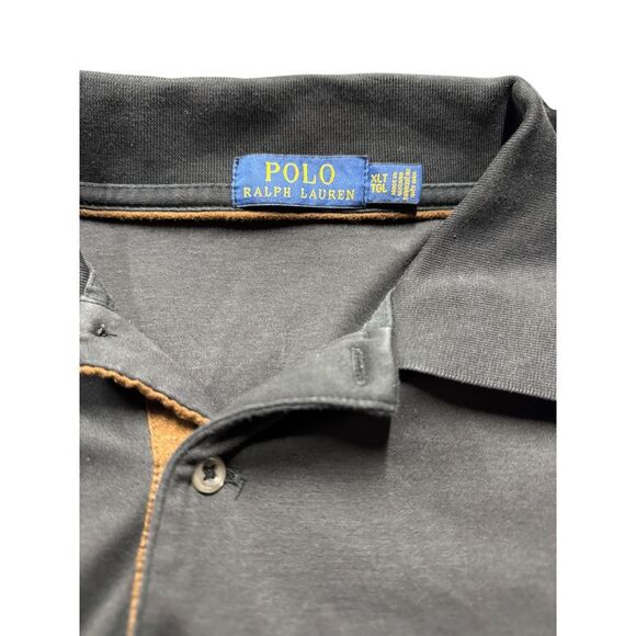 Polo Ralph Lauren Black Long Sleeve Polo Size XLTall Pony Minimalist - Picture 2 of 6